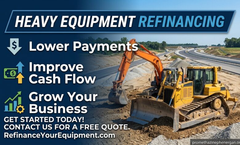Heavy equipment refinancing helps construction companies lower monthly equipment loan payments, improve cash flow, and finance business growth.